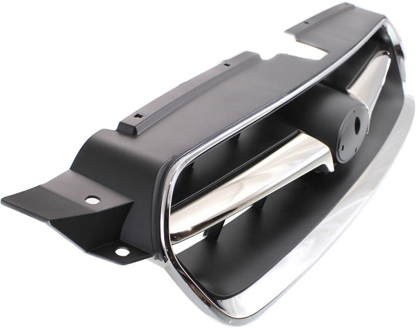 2005-2007 Subaru Legacy Grille, Chrome Shell/Black.