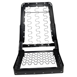 Black tray with wavy white interior on a white background. 1969-1972 Front Bucket Seat Frame Assembly, Each, LH=RH.