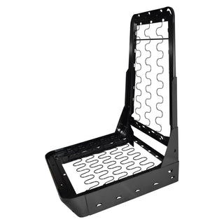 Black metal frame with wavy white pattern on a white background. 1969-1972 Front Bucket Seat Frame Assembly, Each, LH=RH.