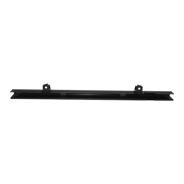 Black metal component on a white background with 'Ovoko' branding. 1973-1987 Chevy C10 Pickup Stepside Cross Sill Rear.