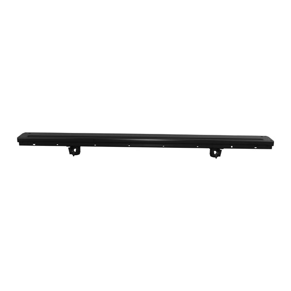 Black car roof rack system on a white background. 1973-1987 Chevy C10 Pickup Stepside Cross Sill Rear.