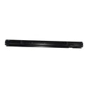 Black metal bracket on a white background. 1973-1987 Chevy C10 Pickup Stepside Cross Sill Rear.