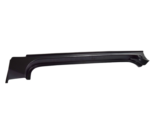 Black rocker panel on a white background. 1980-1998 Ford F-100 Pickup Reg Cab Rocker Panel OE Type RH.