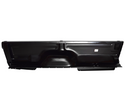 Black car interior panel on a white background. 1973-1979 Ford Pickup Bedside Assembly 8 ft w/Dual Hole LH.