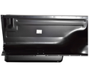 Black car door panel on a white background. 1973-1979 Ford Pickup Bedside Assembly 8 ft W/O Hole RH.