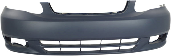 2003-2004 Toyota Corolla Front Bumper Cover, Primed, w/Out Spoiler Hole.