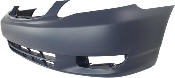 2003-2004 Toyota Corolla Front Bumper Cover, Primed, w/Out Spoiler Hole.