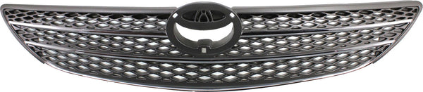 2002-2004 Toyota Camry Grille, Chrome/Silver Gray Insert.