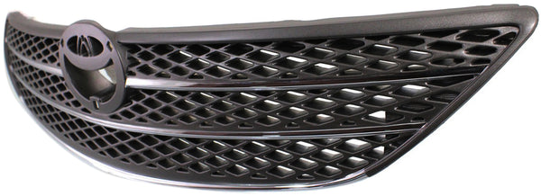 2002-2004 Toyota Camry Grille, Chrome/Silver Gray Insert.
