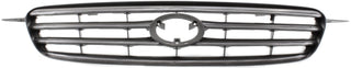 2003-2004 Toyota Corolla Grille, Chrome Shell/gray Insert.