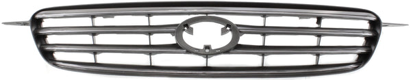 2003-2004 Toyota Corolla Grille, Chrome Shell/gray Insert.
