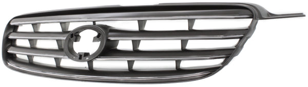 2003-2004 Toyota Corolla Grille, Chrome Shell/gray Insert.