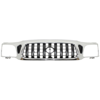 2001-2004 Toyota Tacoma Grille, Chrome Shell/Dark Gray.