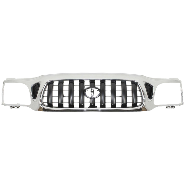 2001-2004 Toyota Tacoma Grille, Chrome Shell/Dark Gray.