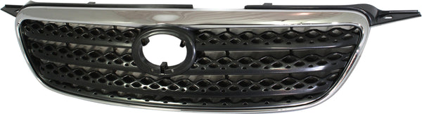 2005-2008 Toyota Corolla Grille, Chrome Shell/Dark Gray.