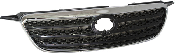 2005-2008 Toyota Corolla Grille, Chrome Shell/Dark Gray.
