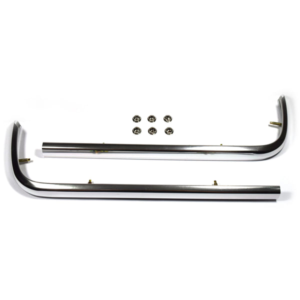 1966 Chevy El Camino Front Valance Panel End Moulding Pair.