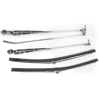 1968-1972 Oldsmobile 442 Bright Wiper Arms & Polished Blades Kit W/Hidden Arm Style.