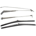 1968-1972 Oldsmobile Vista Cruiser Bright Wiper Arms & Polished Blades Kit W/Hidden Arm Style.