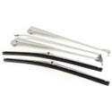1968-1972 Oldsmobile Vista Cruiser Brushed Wiper Arms & Blades Kit w/Hidden Arm Style.