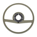 Steering wheel without spokes on a white background. Steering Wheel, Ivory, W/O Pad and Horn Ring.