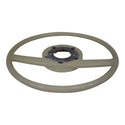 Round metal component with central hole on a white background. Steering Wheel, Ivory, W/O Pad and Horn Ring..