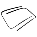 Black metal frame on a white background. 1947-1953 Chevy Inner Windshield Garnish Moulding Set.