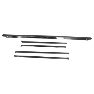 Set of car bumper parts on a white background. Rear Window Molding Set 