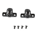 Two metal clasps with screws on a white background. Soft & Hardtop Cylinder Holder Set.