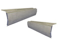 Two lengths of insulation material on a white background. 1961-1964 Chevy Biscayne Outer Rocker Panel Pair