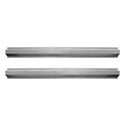 Two metallic bars on a white background. 2008-2012 Chevy Malibu Outer Rocker Panel Pair.