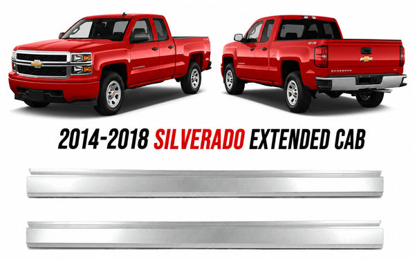 2014-2018 Chevy Silverado Extended Cab Outer Rocker Panel Pair