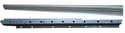 Two metal tracks or guides on a white background. 2005-2015 Toyota Tacoma Crew Cab Inner and Outer Rocker Panels Kit.