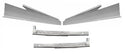Set of metal car body panels on a white background. 2008-2011 Ford Focus 4DR Inner & Outer Rocker Panel Kit.