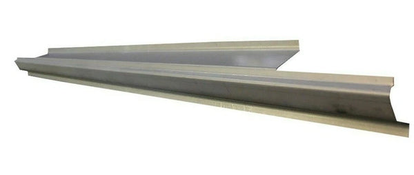 Set of metal brackets on a white background. 1998-2002 Dodge Ram 3500 Pickup 4DR Quad Cab Inner & Outer Rocker Panel Pair.