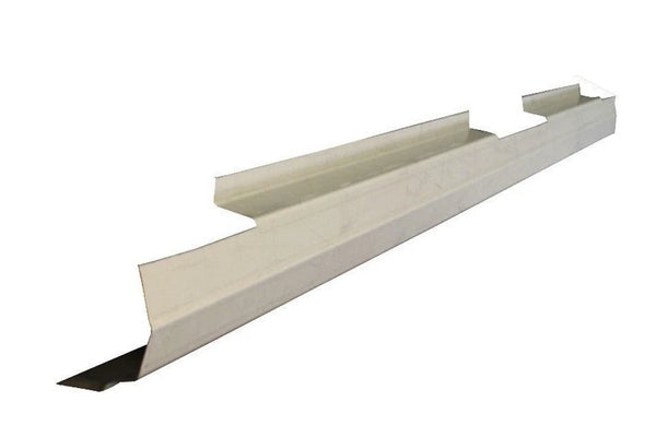 Metal roof gutters on a white background. Cadillac Escalade Outer Rocker. 