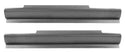 Two rocker panel profiles on a white background. 1985-2005 GMC Safari Outer Rocker Panel & Inner Rocker Panel Backing Pair