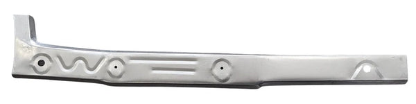 Metallic car bumper with a brand logo on a white background. 2008-2011 Ford Focus 4DR Inner & Outer Rocker Panel Kit.