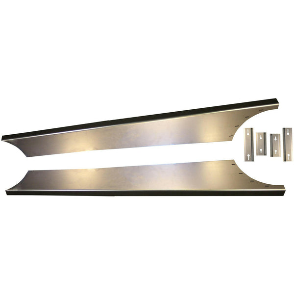 1937-1939 Chrysler Full Size Smooth Running Board Set W/ Adapters.