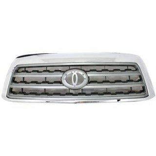 2008-2015 Toyota Sequoia Grille, Chrome Shell/Silver - Classic 2 Current Fabrication
