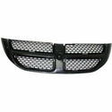 2001-2004 Dodge Caravan Grille, Black, 1-piece Type.