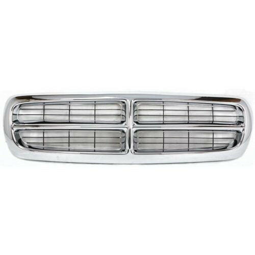 1998-2003 Dodge Durango Grille, Chrome Shell/Black.