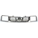 1998-2000 Nissan Frontier Grille, Chrome Shell/gray - Classic 2 Current Fabrication