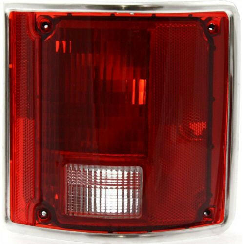 1978-1991 Chevy Suburban Tail Lamp RH, Lens/Housing, w/Chrome Trim.