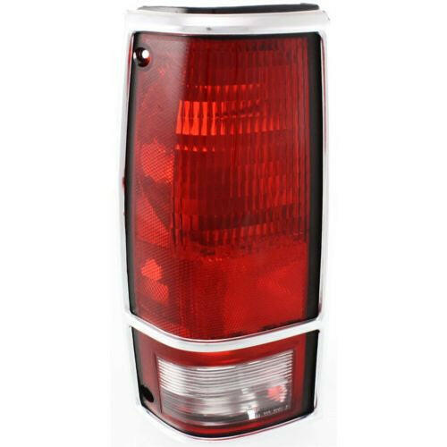 1982-1993 Chevy S-10 Pickup Tail Lamp LH, Lens/Housing, w/Chrome Trim.