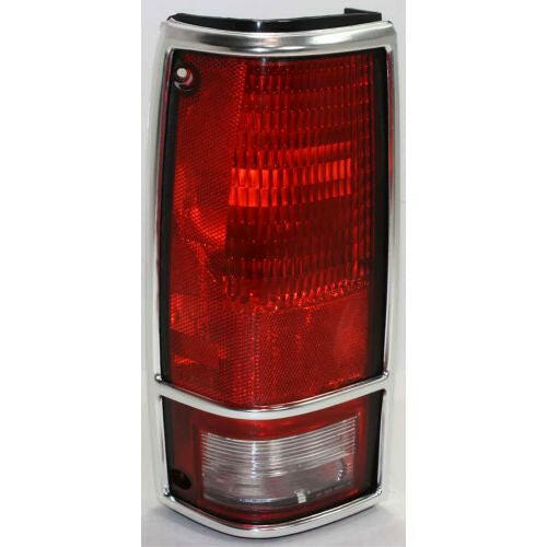1983-1994 Chevy S-10 Blazer Tail Lamp LH, Lens/Housing, w/Chrome Trim.