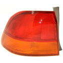 1996-1998 Honda Civic Tail Lamp LH, Outer, Lens And Housing, Sedan.