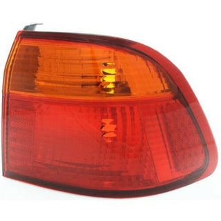 1999-2000 Honda Civic Tail Lamp RH, Outer, Lens And Housing, Sedan.