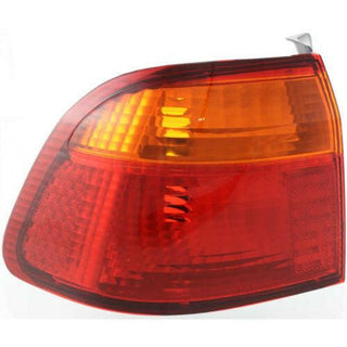 1999-2000 Honda Civic Tail Lamp LH, Outer, Lens And Housing, Sedan.