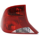 2001-2002 Ford Focus Tail Lamp LH, Lens And Housing, 2 Bulb Type, Sedan.